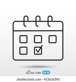 Line icon- calendar