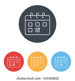 Line icon- calendar