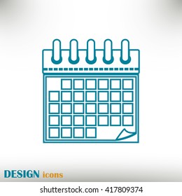 Line icon- the calendar