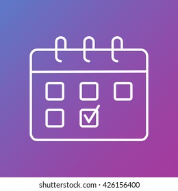 Line icon- calendar