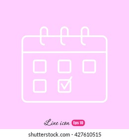 Line icon- calendar