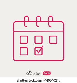 Line icon- calendar