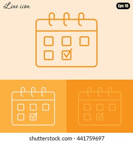 Line icon- calendar
