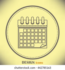 Line icon- the calendar