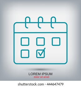 Line icon- calendar