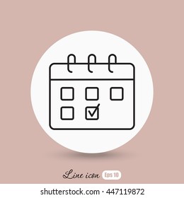 Line icon- calendar