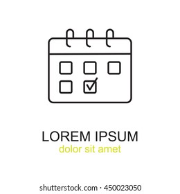 Line icon- calendar