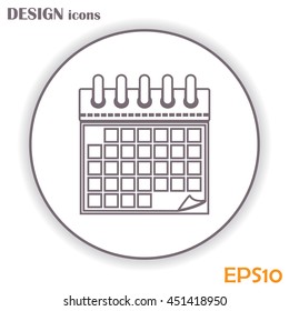 Line icon- the calendar