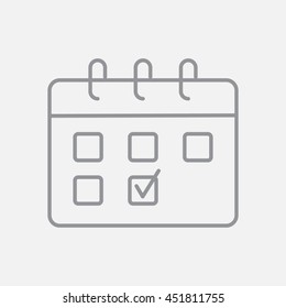 Line icon- calendar