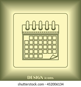Line icon- the calendar