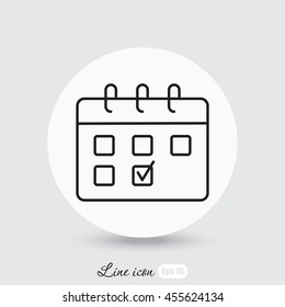 Line icon- calendar