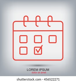 Line icon- calendar