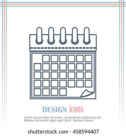 Line icon- the calendar