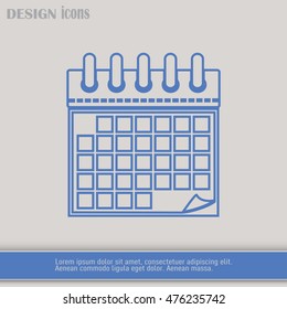 Line icon- the calendar