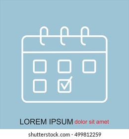 Line icon- calendar