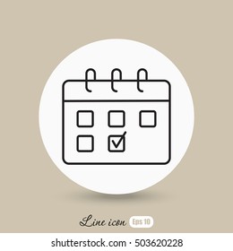 Line icon- calendar