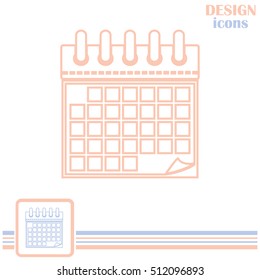 Line icon- the calendar