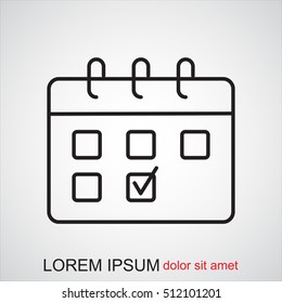 Line icon- calendar