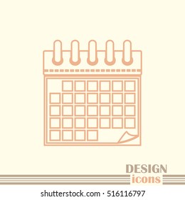 Line icon- the calendar