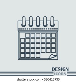 Line icon- the calendar