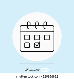 Line icon- calendar