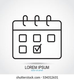 Line icon- calendar