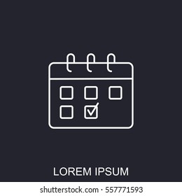 Line icon- calendar
