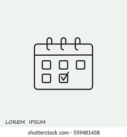Line icon- calendar