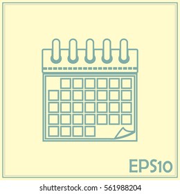 Line icon- the calendar