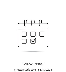 Line icon- calendar