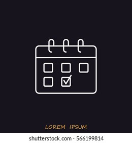 Line icon- calendar