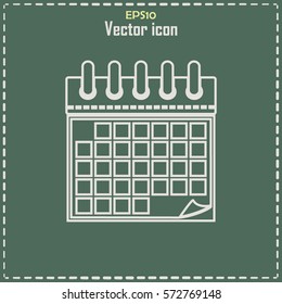 Line icon- the calendar