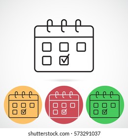 Line icon- calendar