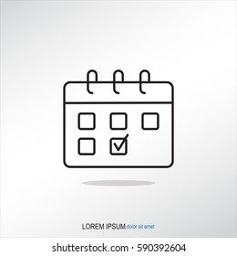 Line icon- calendar