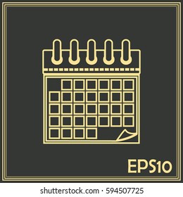 Line icon- the calendar