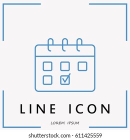 Line icon- calendar