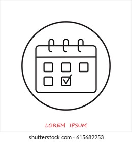 Line icon- calendar