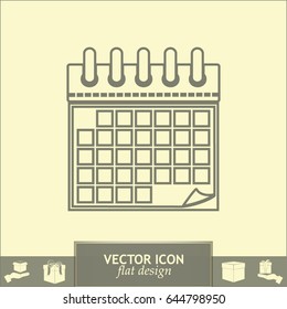 Line icon- the calendar