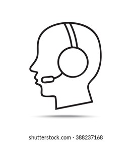 Line icon- call center
