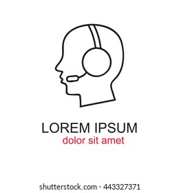Line icon- call  center