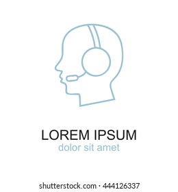 Line icon- call  center