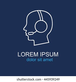 Line icon- call  center