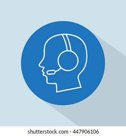 Line icon- call  center