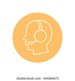 Line icon- call  center