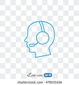 Line icon- call  center