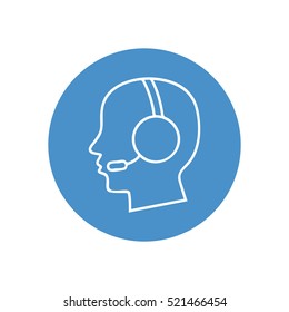 Line icon- call  center