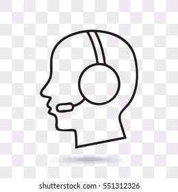 Line icon- call  center