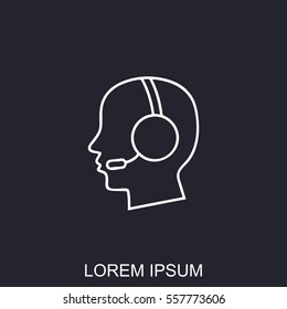Line icon- call  center