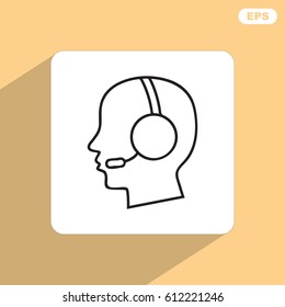 Line icon- call  center