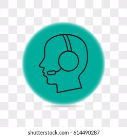 Line icon- call  center